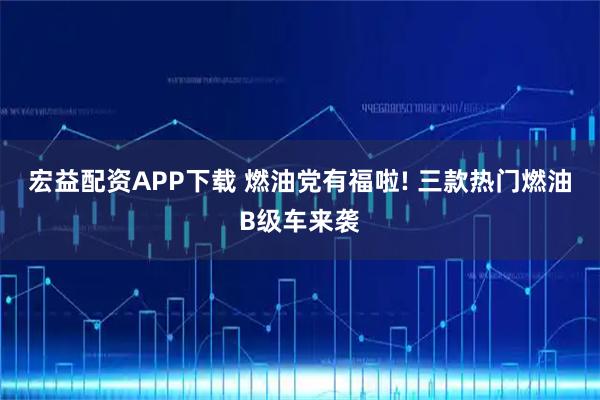 宏益配资APP下载 燃油党有福啦! 三款热门燃油B级车来袭
